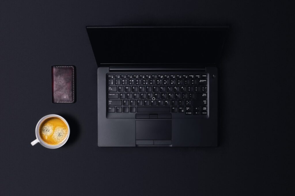 Dark mode laptop